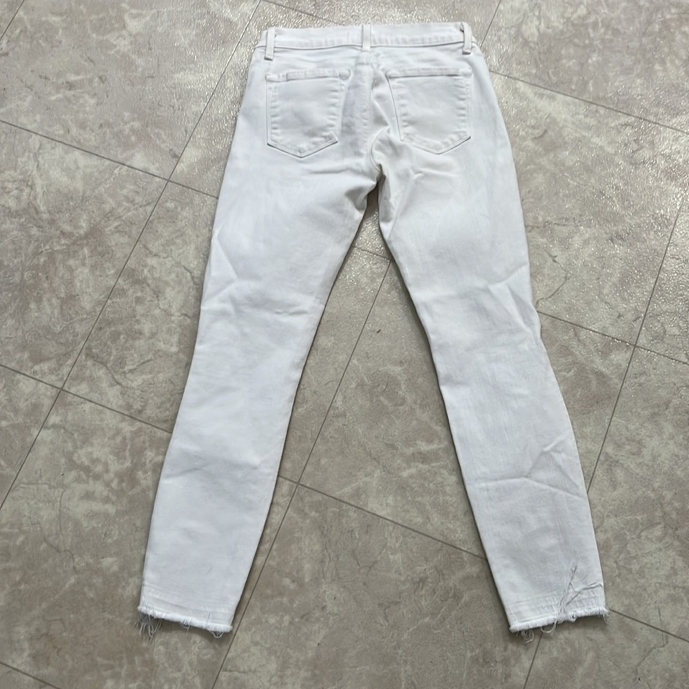 J Brand White Distressed Skinny Jeans 25 - Picture 4 of 7